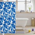 thumbnail image 3 of Manfei Minimalst Camouflage Shower Curtain 72Wx72L, Contemporary Art Camo Shower Curtain 72Wx72L, Sky Blue, 3 of 5