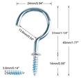thumbnail image 2 of 30pcs Cup Ceiling Hooks 1-1/4 Inch Zinc Plating Screw-in Ceiling Wall Thread Hooks Great for Indoor Outdoor Plants, 2 of 7
