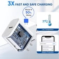 thumbnail image 2 of iPhone Charger Super Fast Charging 20W PD, [2 Pack] USB C Charger Block with 10 FT Long Cable Compatible with iPhone 14/13/12/11, 2 of 6