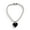 Black, variant on Jewelry Love-shape Pendant Necklace for Women Fashion Punk Color Korean Charm Aesthetic Heart Necklace