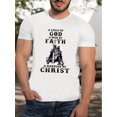 thumbnail image 1 of Camiseta creativa para hombre con estampado gráfico "Un hijo de Dios, un hombre de fe". Camiseta informal de manga corta y cuello redondo, ligeramente elástica, ideal para verano y actividades al aire, 1 of 9