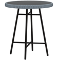 thumbnail image 1 of Outsunny Table d'Appoint en Osier pour Patio avec Plateau en Bois Plastique pour Arrière-Cour, 1 of 10