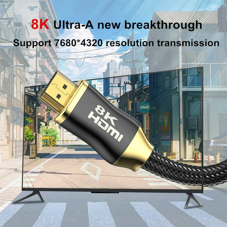 1m/1.5m/3m/5m Professional Monitor Audio Video Cord Digital 8K@60Hz 4K@120Hz  HD 2.1 Cable HDMI Cable 48Gbps 2M 