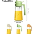 thumbnail image 3 of Kitchen Maiden 2 In 1 Oil Dispenser, 2 in 1 Glass Oil Sprayer & Dispenser, Olive Oil Dispenser Bottle, 470ml Oil Spray for Cooking (Green), 3 of 5