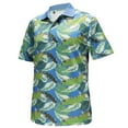 thumbnail image 1 of Monterey Club Men's Palm Leaves Print Golf Polo Shirt #1695, 1 of 2