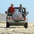 thumbnail image 6 of Spare Tire Cover 15inch Spring Summer Dragonfly Glass Style Flowers Wheel Protectors Weatherproof Wheel Covers Retro Style Spring Fit for Trailers SUV Off-Road Vehicle Camper And Trucks, 6 of 8