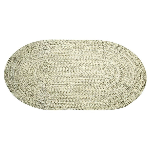 Oval Area Rug 6' x 4' Beige Nylon Renovator's Supply