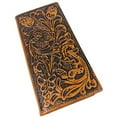 thumbnail image 4 of Urbalabs Western Cowboy Leather Long Wallets for Men Tooled Brown, 4 of 7