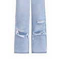 thumbnail image 3 of FEDPOP Baggy Jeans for Girls Wide Leg Ripped High Elastic Waisted Denim Pants Cute Summer Trousers Y2K Streetwear 7-14Y, 3 of 8