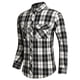 thumbnail image 1 of Camisas Para Hombre Manga Larga De AlgodóN Blusa de manga larga con solapa y hebilla de lino a rayas informal para hombre (J, 3XL), 1 of 7