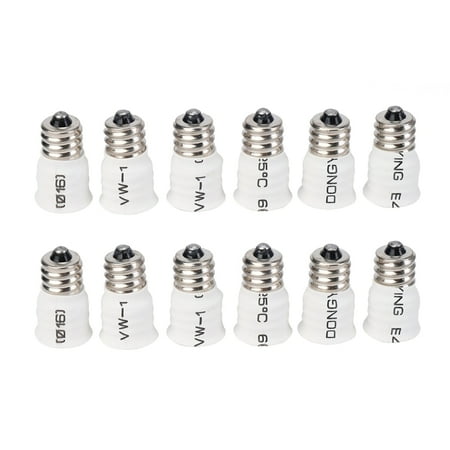 

12-Pack E12 to E14 White Bulb Converter LED Light Holder Lamp Adapter Socket Changer High Quality