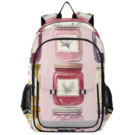 FORMRS Unisex School Backpack 17" Student Travel Bag with Laptop Compartment, Watercolor Jar