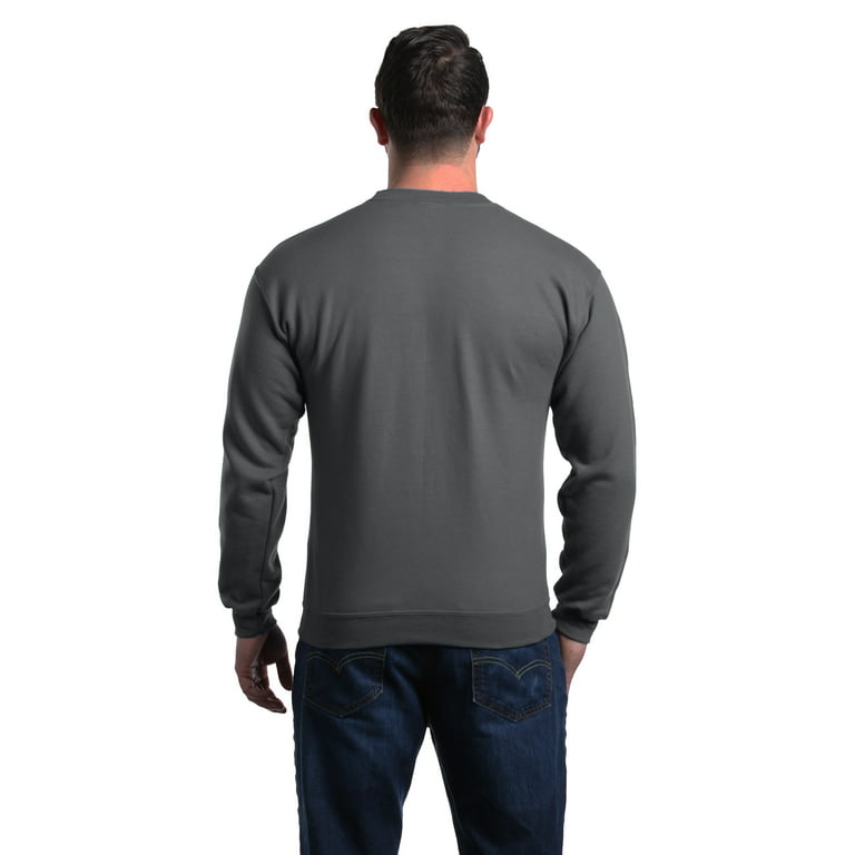 Shop4Ever Men's White Tiger Crewneck Sweatshirt X-Large Black