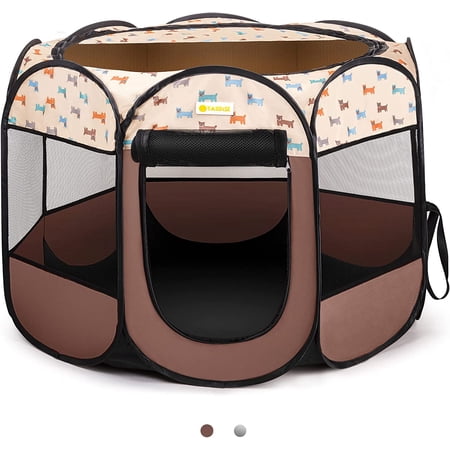 TASDISE 36" Portable Dog Playpen Foldable Exercise Kennel Tent for Cats Puppy Rabbits 600D Oxford