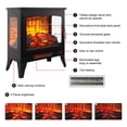 thumbnail image 5 of CQSXDA 21 Inch Modern Freestanding Electric Fireplace Stove With 3D Flame Effect And Remote Control Ideal For Home Heating, 5 of 14