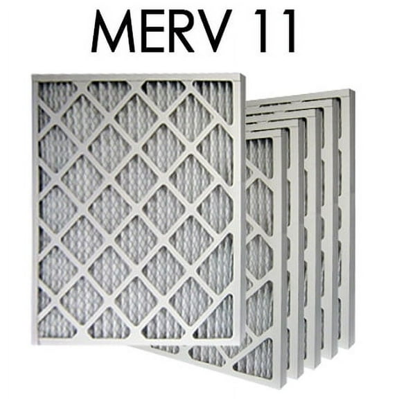 12x24x1 MERV 11 Pleated Air Filter 6PK | 11.375x23.375x.75 - Actual Size