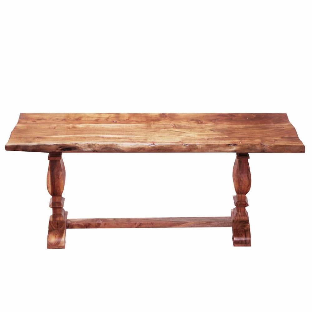 LR Home Live Edge Gloss Finish Strong Brown / Chestnut Strong Wood Bench