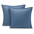 thumbnail image 1 of Bare Home Pillow Sham Set - Premium 1800 Collection - Double Brushed - Euro, Coronet Blue, 1 of 7