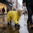 thumbnail image 3 of Dog Raincoat Waterproof Pet Jacket Full-Body Transparent Hood Reflective Trim Windproof Rainproof For All-Weather Outdoor Use(Yellow-M), 3 of 8