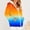 Orange, variant on Women's Multicolor Striped Front Zip Hoodie Long Sleeve Casual Zip Up Top with Pockets for Everyday Comfort