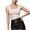 Beige, variant on Women Summer Tops Square Neck Lace Backless Casual Lounge Shirts Built-In Bra Soft Slim Fit Trendy Blouses Black L