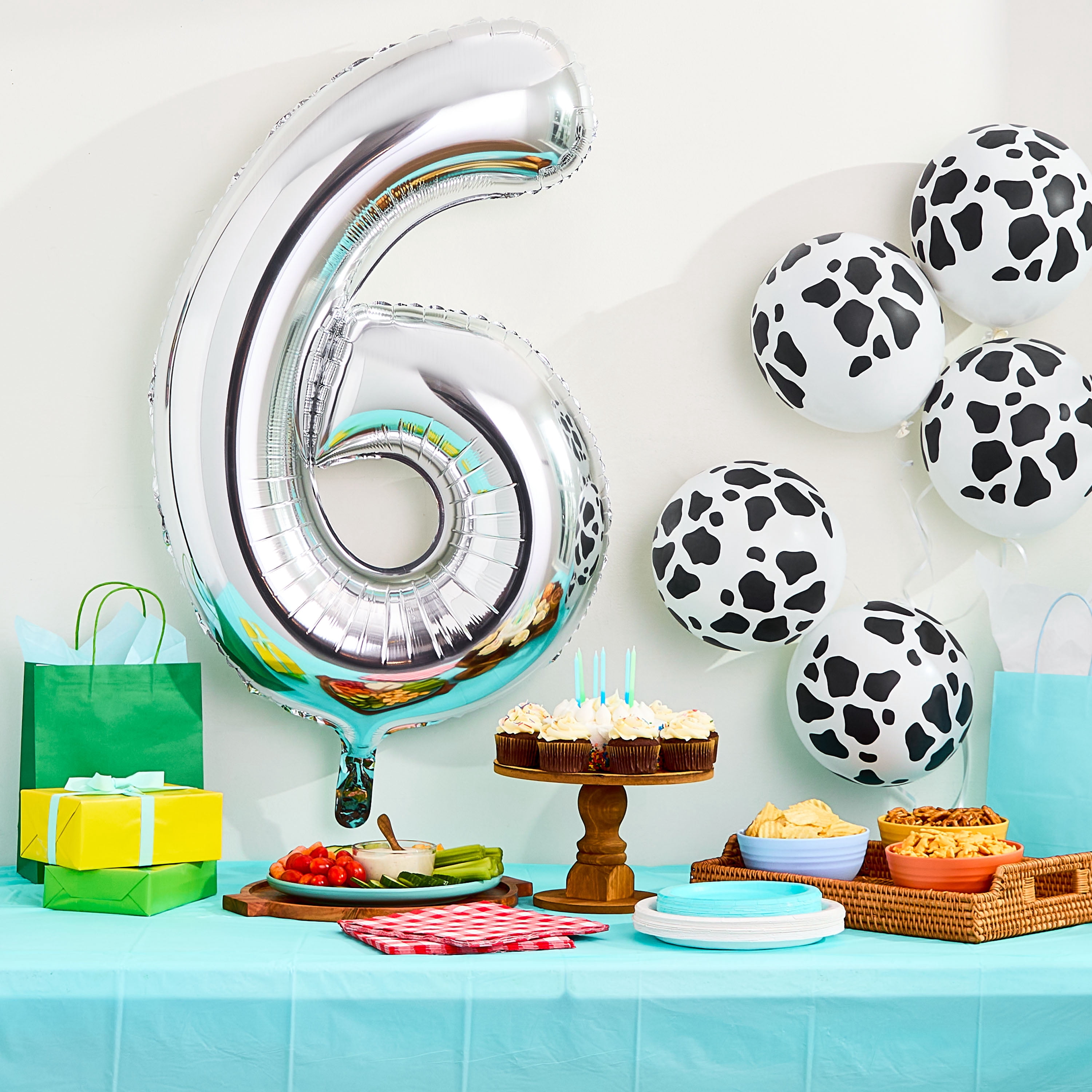 34" Silver Number 6 Foil Balloon, by Way To Celebrate