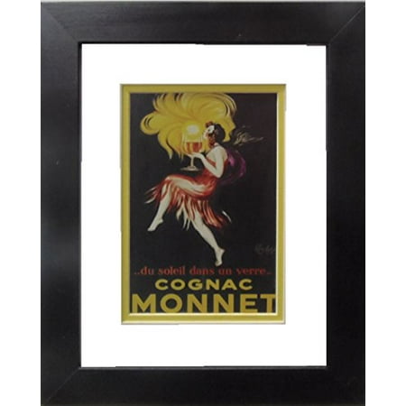 Cognac Fins - FRAMED Cognac Monnet Vintage Advertising Poster 1927 Museum Masterpiece Fine Art Print
