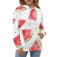 thumbnail image 4 of Watercolor Watermelon Seamless (2) 3d Sweatshirts Hoodie Fashion Casual Personality Men's Women Street Hoodie Pullovers Long Sleeve Comfortable Top, 4 of 6