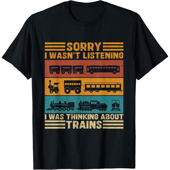 t-shirt Retro Wagon Train Lover Model Railroad Conductor Funny Train T-Shirt mens t shirt,black,women,funny,misfits,men,journey