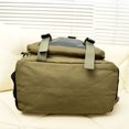 thumbnail image 4 of Green Rucksack Large Capacity Canvas Backpack Travel Casual Canvas Satchel Durable Backpack Multifunction Student School Bag, 4 of 8