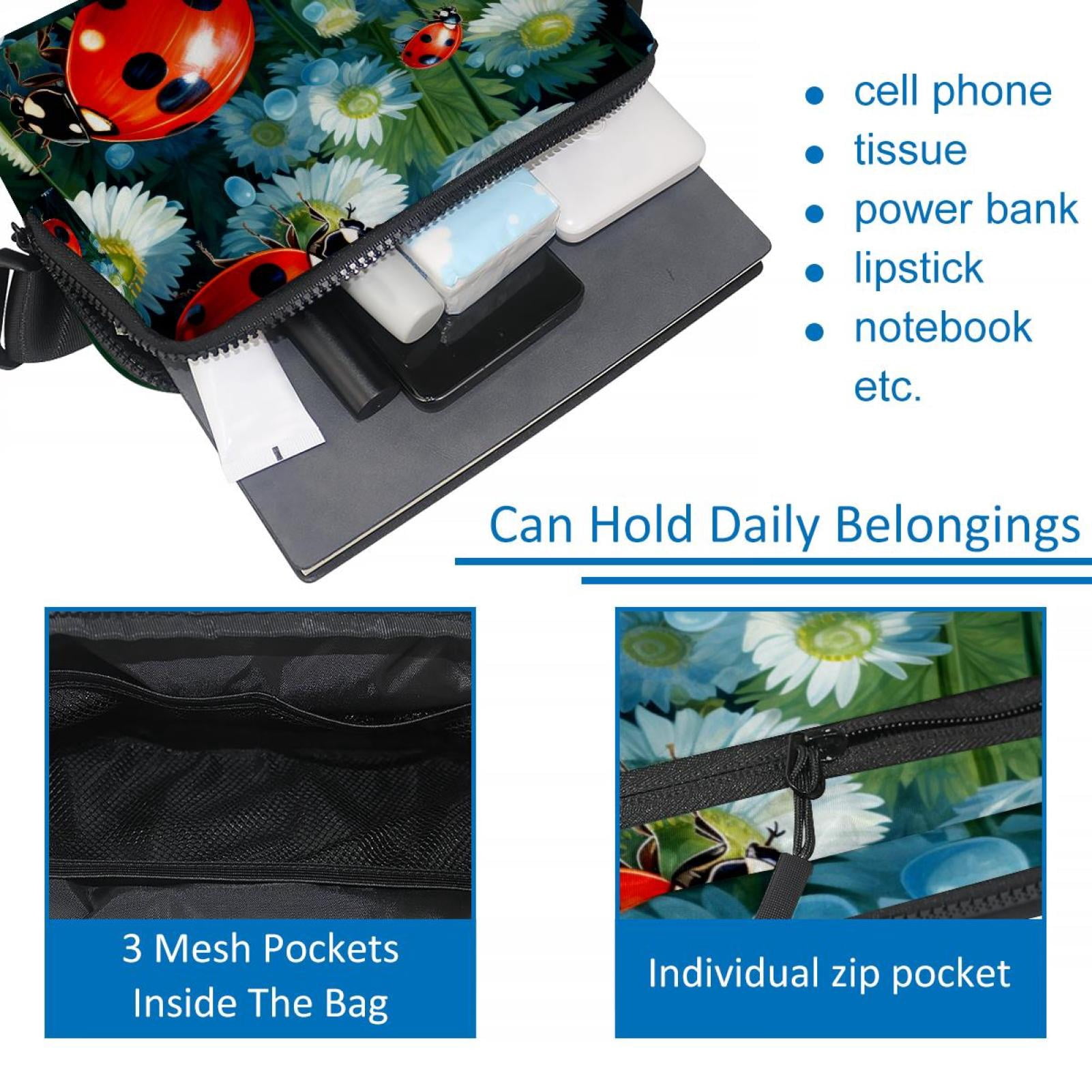 Seven-star ladybug Lightweight Adjustable Running Belt with Extension Strap for Unisex - Sling Bag, Fanny Bag, Cross Body Bag
