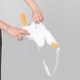 thumbnail image 4 of ColoMX Lindo bolso bandolera de peluche: Bolso bandolera blanco de dibujos animados con diseño de animales suaves y esponjosos, accesorio de cumpleaños para mujeres y niñas., 4 of 8