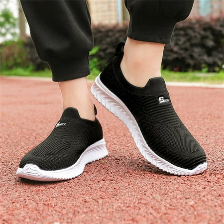 

Quealent Running Shoes For Men Men s Running Shoes Blade Non Slip Fashion Sneakers Breathable Mesh Soft Sole Casual Athletic Walking Shoes Black 8