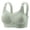 Green, variant on Embossed Wireless Push-Up Bralette Women's Solid Color Bra with Hook & Eye Soft Skin-Friendly Fabric Ruffle Detail