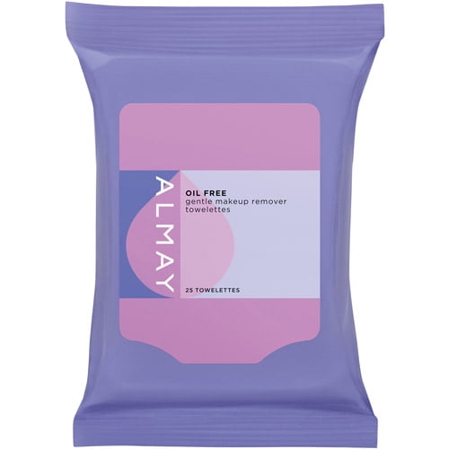 Almay Gentle Oil Free Makeup Remover Cleansing Towelettes, 25 Wipes