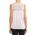 thumbnail image 3 of Women's Lace Trim Peasant Tank Top, 3 of 4