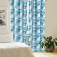 thumbnail image 2 of Ambesonne Dolphin Curtains, Underwater Fish Pattern, Pair of 28"x63", Blue and Grey, 2 of 5