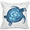 White, variant on Simply Daisy 16" x 16" Sea Turtle Animal Print Pillow, Blue