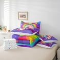thumbnail image 5 of Manfei Stars Unicorn 7-Piece Twin Bedding Sets,Colorful Rainbow Bedding Comforter Set,Galaxy Universe Breathable Sheet Sets,Super Cozy Alphabet Bedroom Decorative,Reversible, 5 of 7