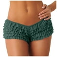 thumbnail image 2 of Women Sexy Ruffle Shorts With Bow Soild Color Party Shorts Short Skirt Low Waist Layered Shorts, 2 of 7