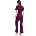 thumbnail image 2 of Niaahinn Women's Medical Scrubs Set - Quick Dry V-Neck Top with Pants, Multiple Pockets, Adjustable Drawstring, 10 colors, 2 of 7