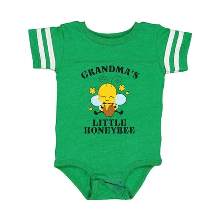 

Inktastic Cute Bee Grandma s Little Honeybee with Stars Gift Baby Boy or Baby Girl Bodysuit