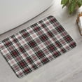 thumbnail image 2 of Gray Red Plaid Checkered Pattern Bathroom Rugs Mat,Non Slip Microfiber Bathroom Rug,Rubber Backing,Soft Bathroom Mats for Bathroom Floor,Tub and Shower,17x27in(43x68cm), 2 of 5