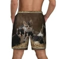 thumbnail image 4 of Gaeub Cat Family Mens Swim Trunks Stretch Beach Shorts Quick Dry for Men Swim Shorts Swimwear with Pockets- Large, 4 of 9
