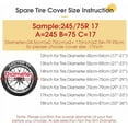 thumbnail image 4 of Spare Tire Cover, Universal Wheel Tire Cover Waterproof Dust-Proof Tire Protectors for Jeep Trailer Rv Van SUV Truck Camper and Many Vehicle, 4 of 10