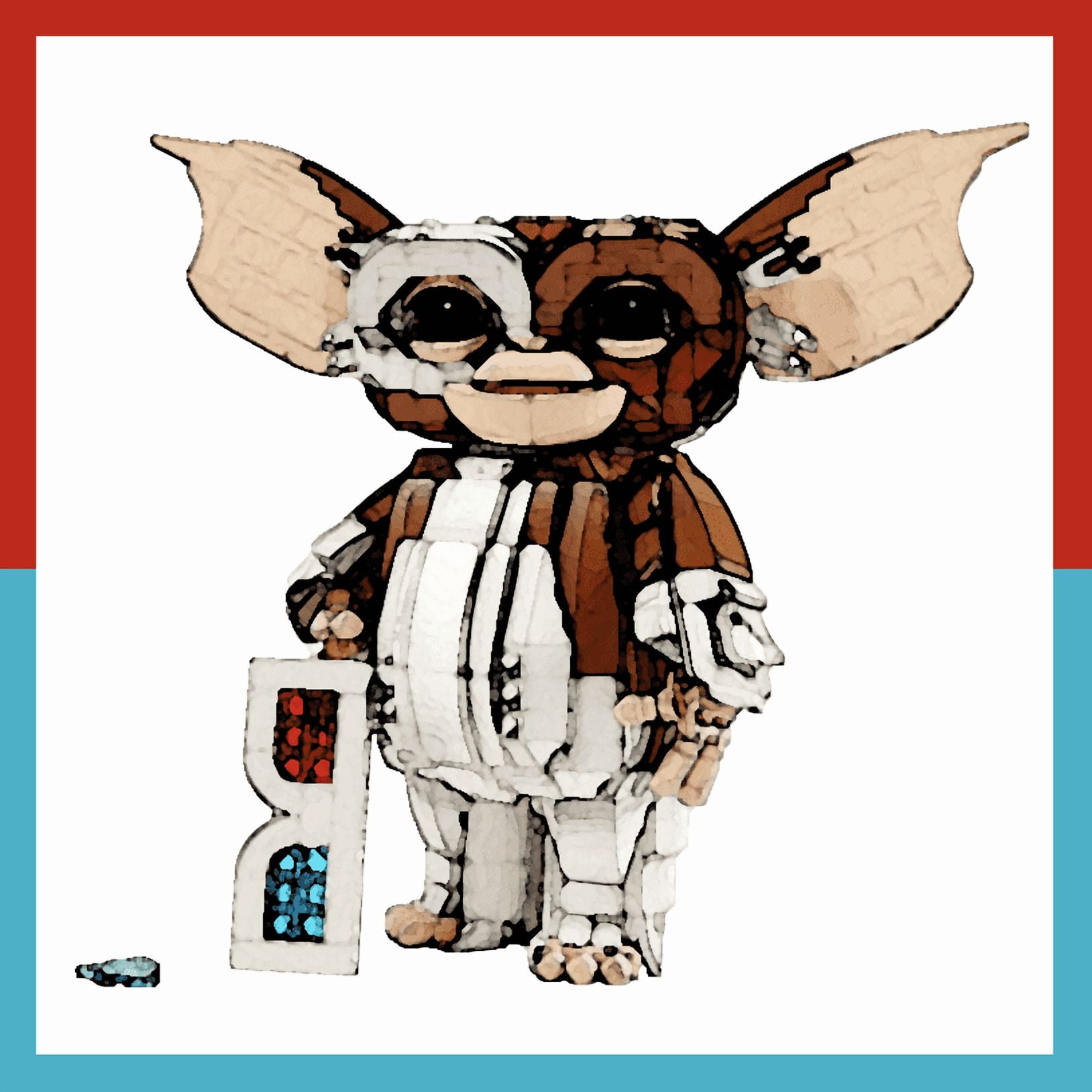 Display Case for LEGO® 21361 Gremlins™ Gizmo(Black base)