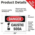 thumbnail image 2 of Caustic Soda OSHA Danger Vinyl Decal Label 24 Inch x 18 Inch - 10 Pack, 2 of 6
