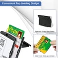 thumbnail image 4 of shiyou-ID Badge Holder Horizontal Badge Holder with Adjustable Detachable Neck Lanyard, Hard Plastic Badge Holder Rigid Badge Holders Landscape ID Card Holder with 2 Card Slots & 1 Clear ID Window, 4 of 4