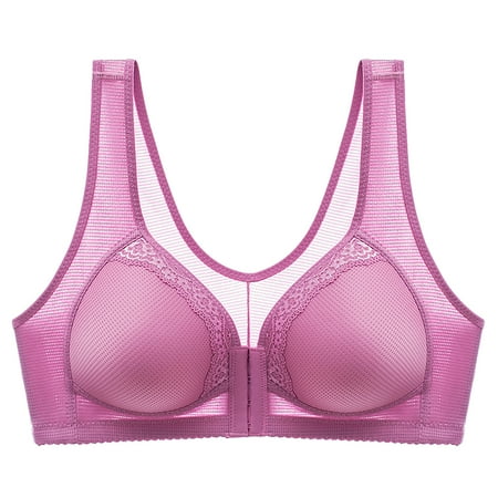 

Bigersell Padded Bralette Women s Bra Wire Free Underwear One-Piece Bra Everyday Underwear Female Spandex Wireless Comfortable Bra Big & Tall Lace Bra Style 891 Purple 40