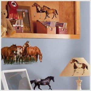 Horse Wall Sticker Art Decal Horse Trailer Stable Home Decorations Removable 